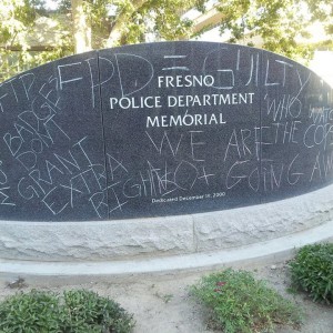 Fresno Police Dept Memorial Chalking