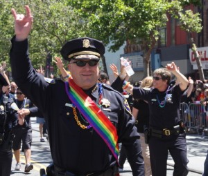SFPD Chief Greg Suhr, awaiting Village People reunion.