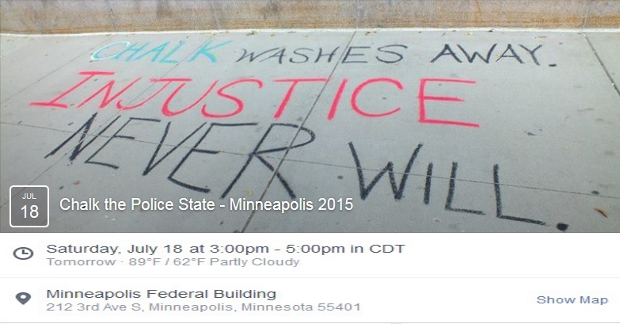 Chalk Police State Minneapolis