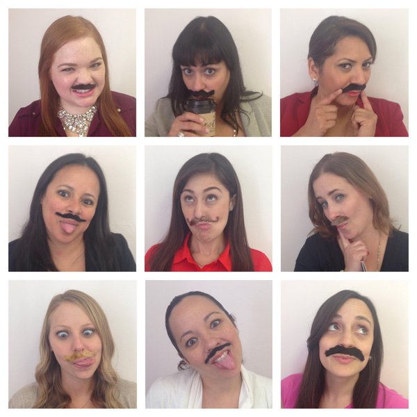 Better practice for those mugshots, ladies! Wearing "false whiskers" is a misdemeanor in California