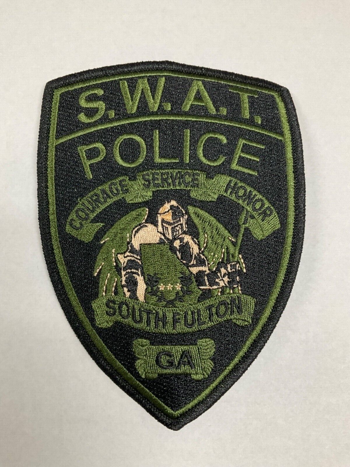 SWAT SRT So Fulton Police State Georgia GA Subdued green 