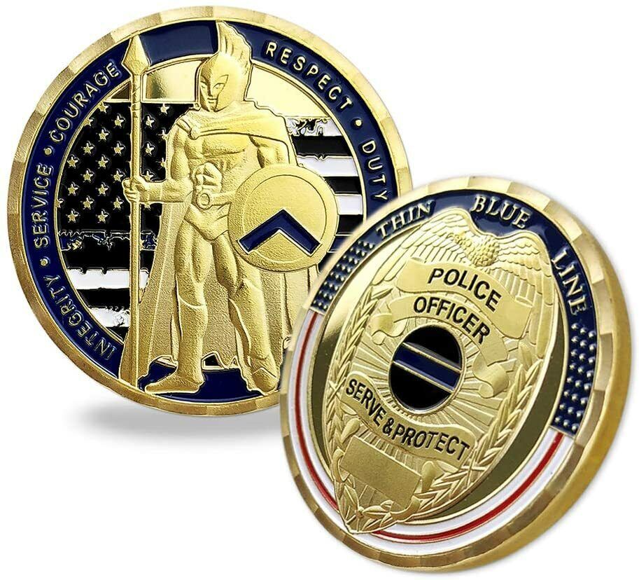 Police Officer Challenge Coin United States Spartan Warrior Law Enforcement Coin
