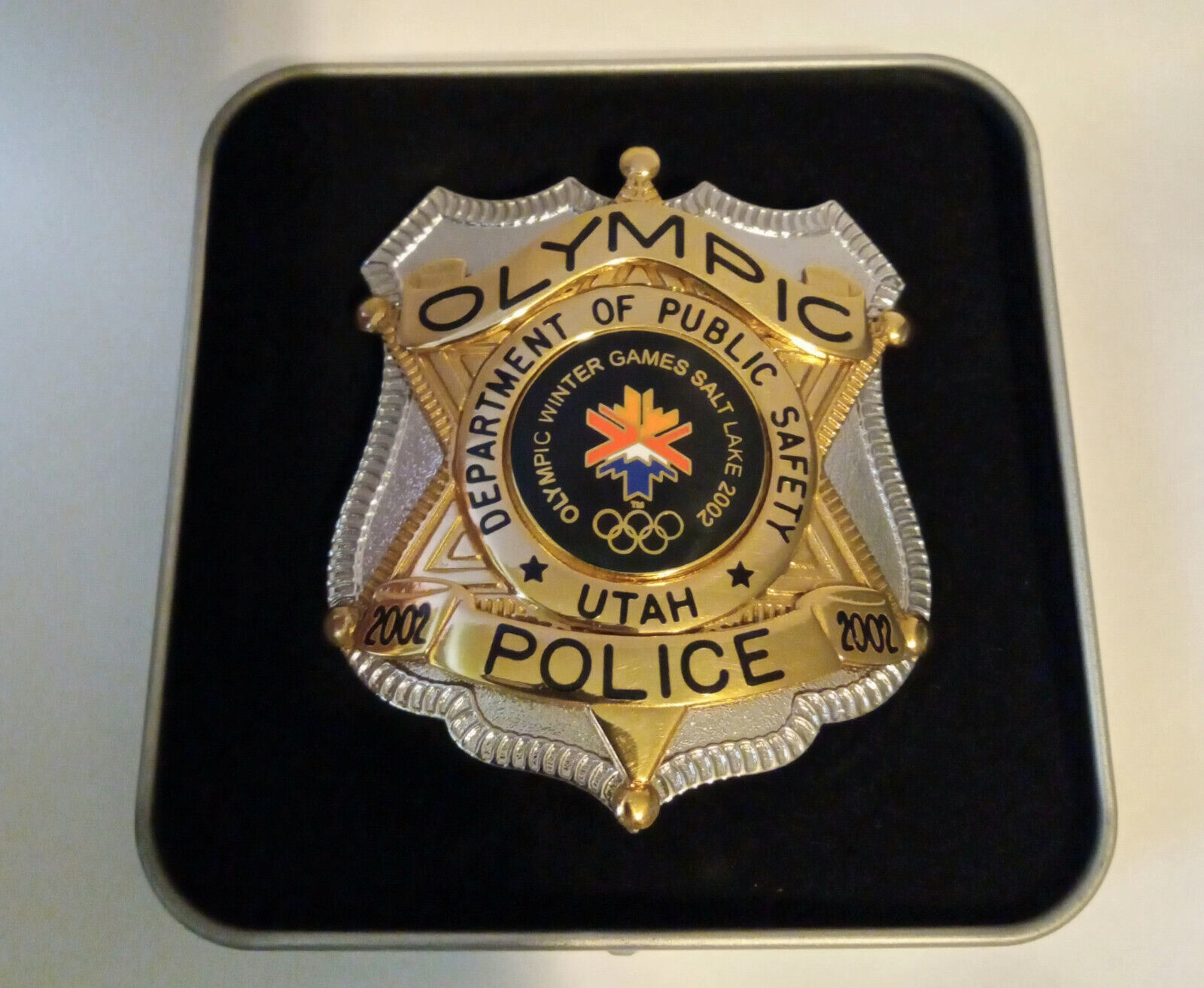 2002 Salt Lake City Utah Olympic Police DPS Badge - FREE US SHIPPING 