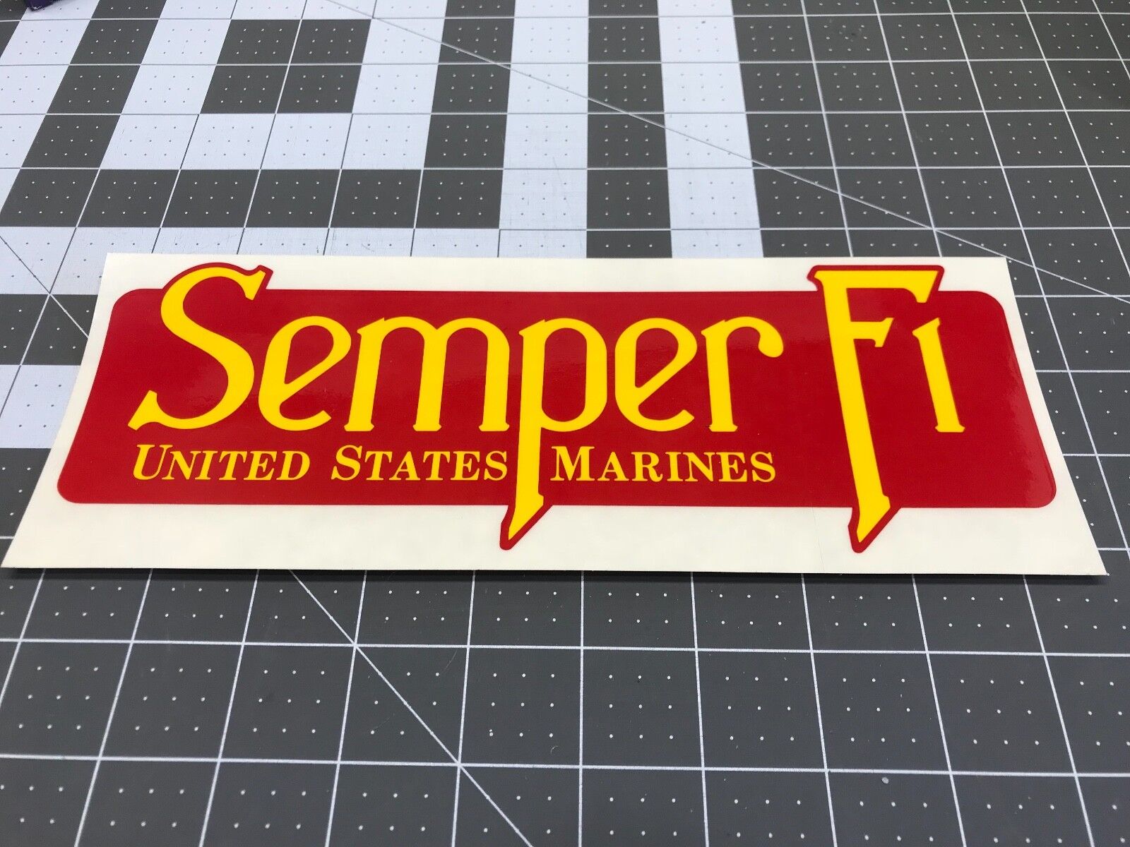 SEMPER FI Bumper Sticker Vinyl Decal United States Marines Corps