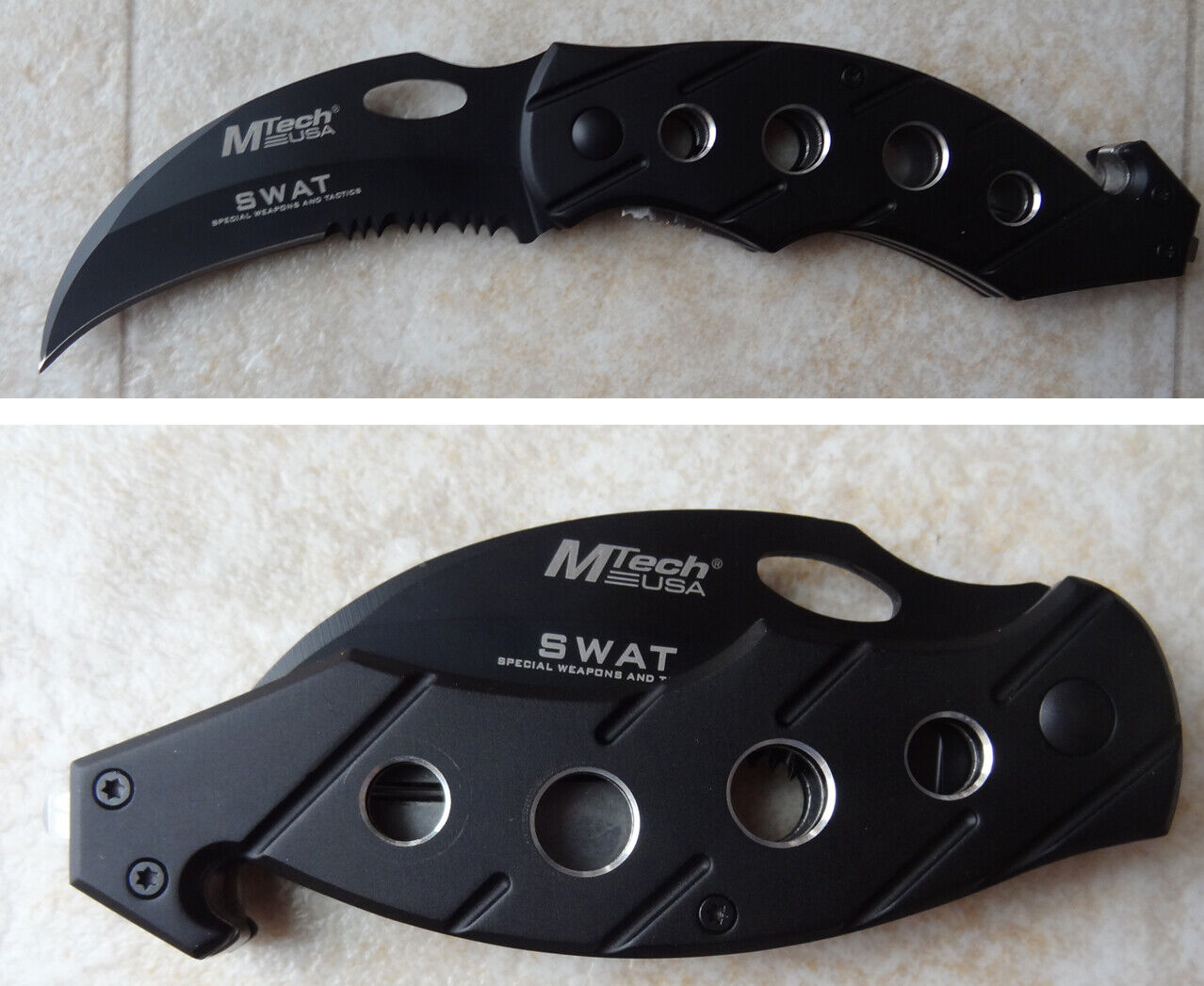 New MTech SWAT Karambit Black Hawk Tactical Folding Pocket Knife