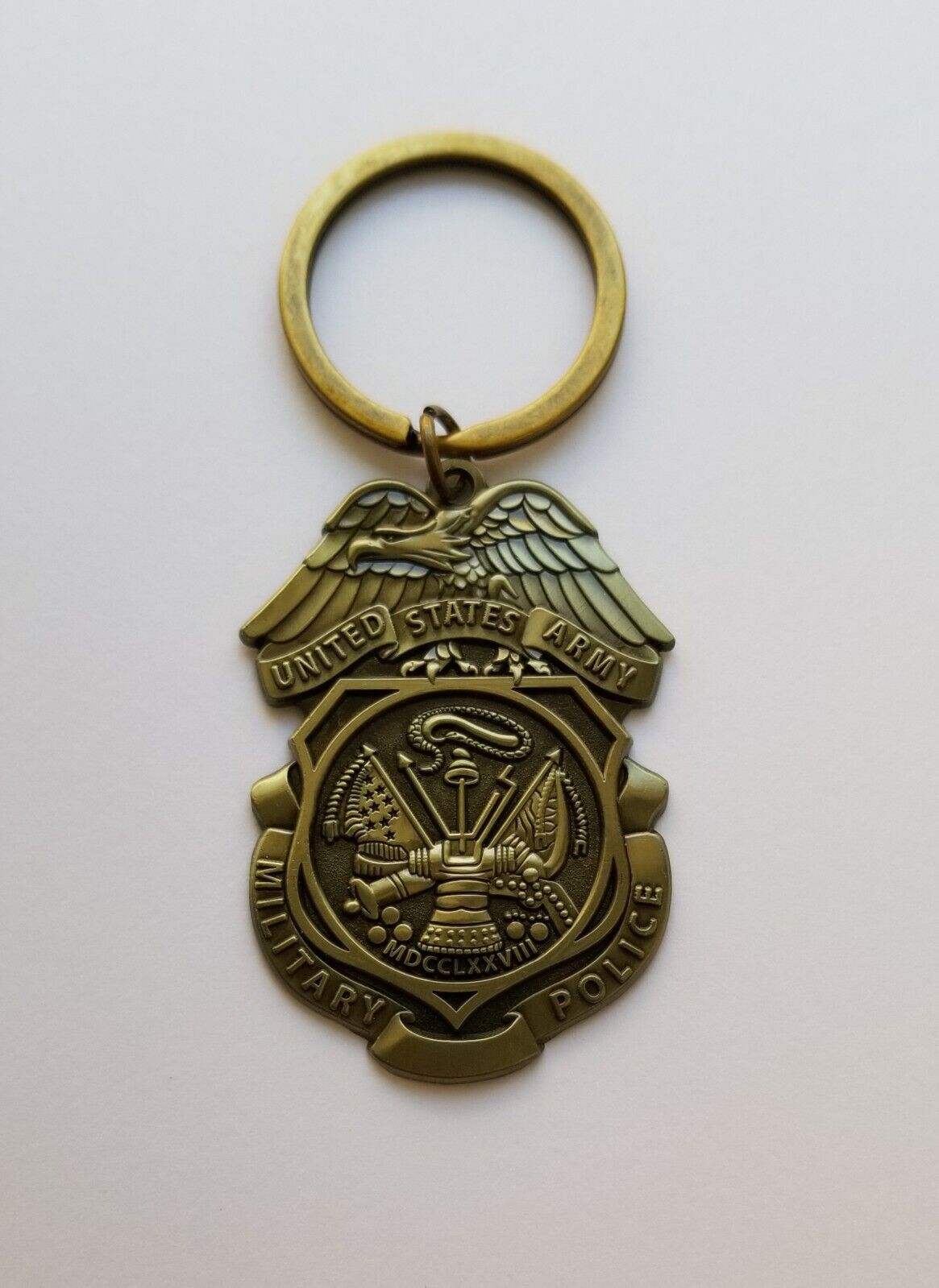 U.S Army Military Police Mini Badge Keychain Metal Keychain 