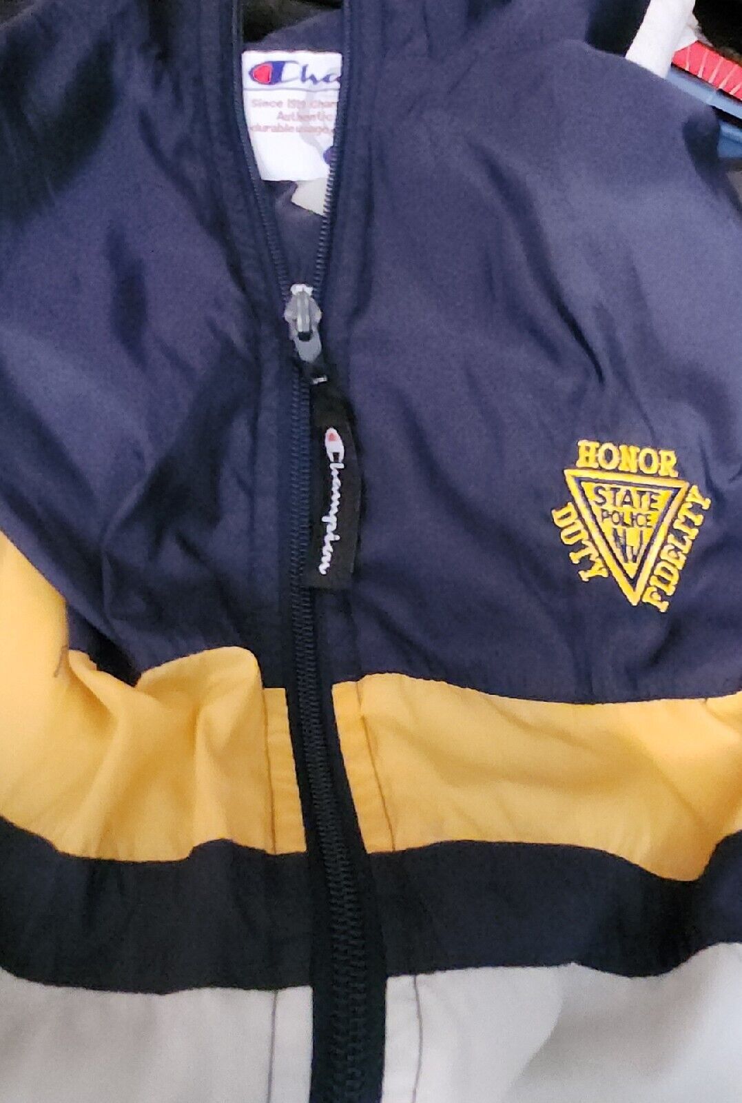 Vintage Champion New Jersey State Police Jacket Men's Size XL  windbreaker troop