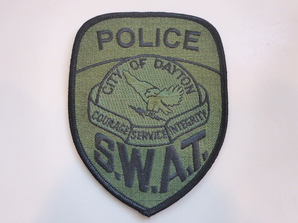 DAYTON OHIO SWAT DARK GREEN UNIFORM EMBLEM PATCH, NEW UNUSED