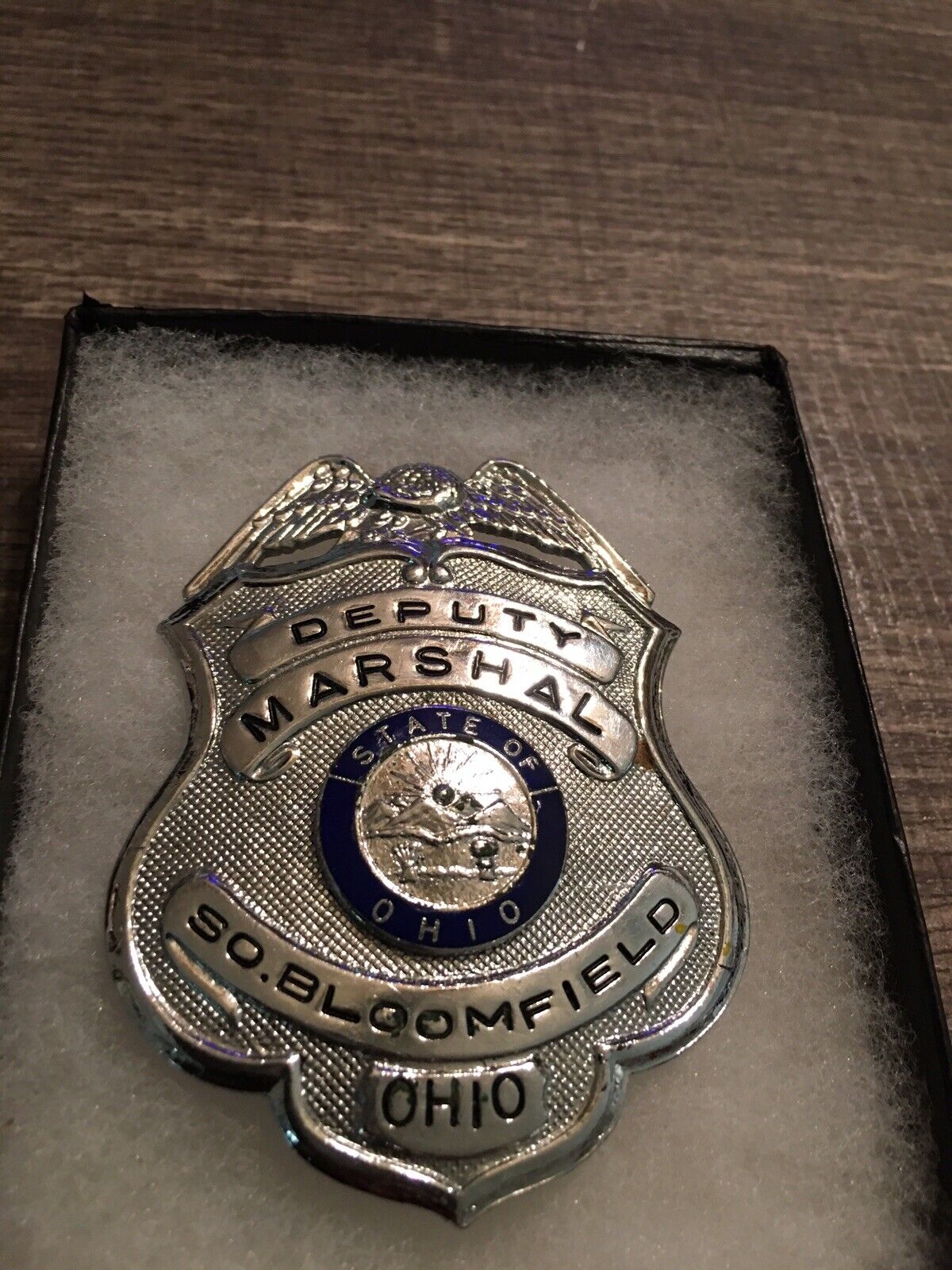 Vintage Bloomfield Ohio Metal Deputy Marshal Badge Police