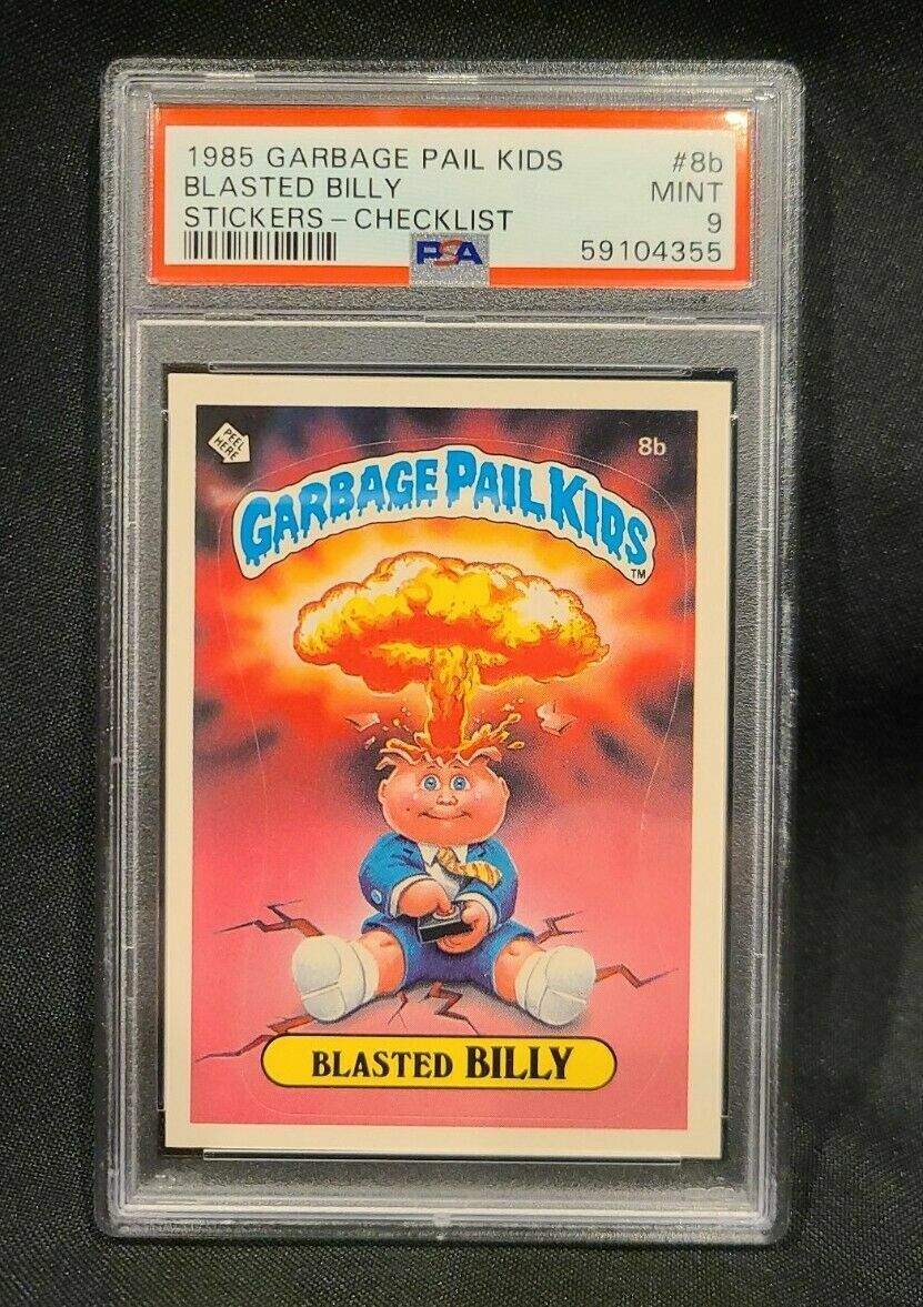 1985 Garbage Pail Kids Stickers ~ Blasted Billy #8b ~ PSA 9 MINT