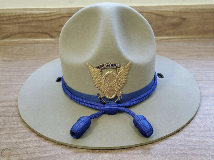 California Highway Patrol CHP Campaign Hat With Original Cap Piece State Trooper