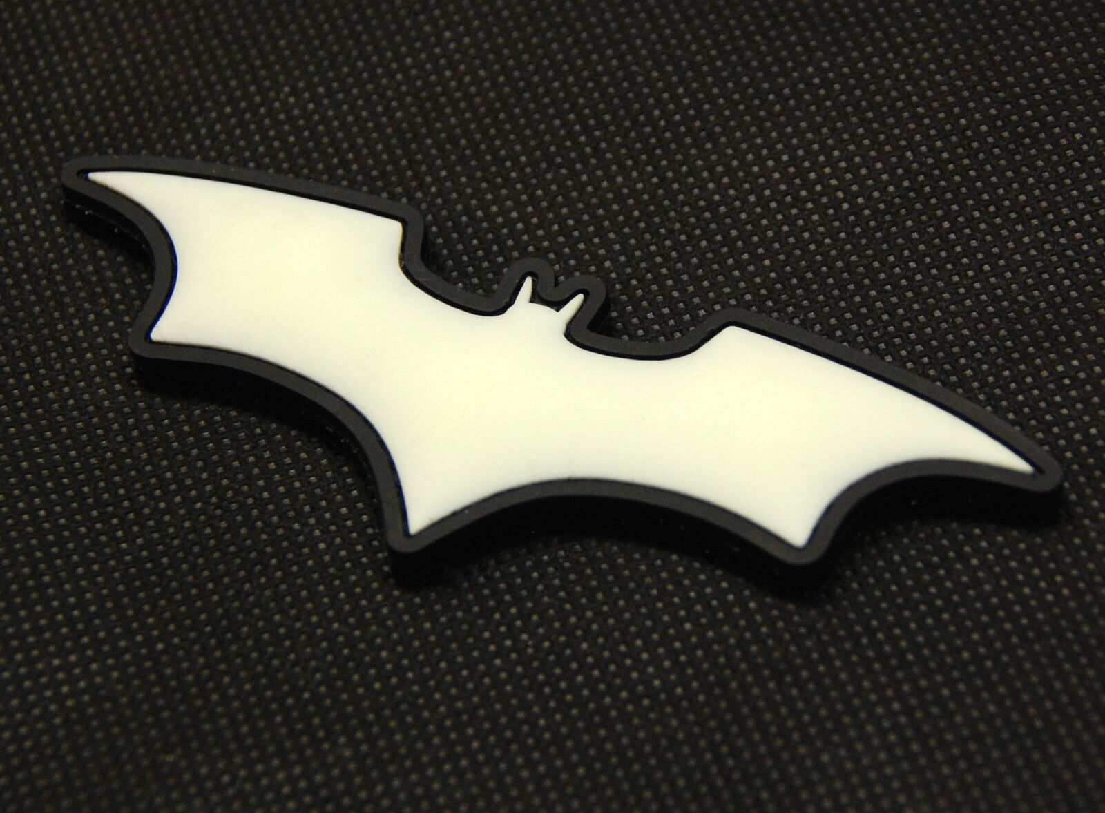 The Dark Knight Batman 3D PVC Glow In The Dark GITD SWAT Rubber Patch Hook 