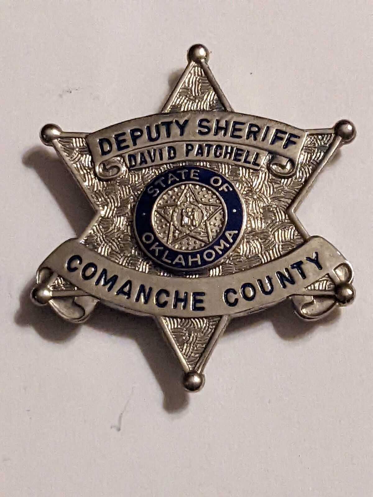 Obsolete Oklahoma Comanche County Deputy Sheriff Clip-on  Badge