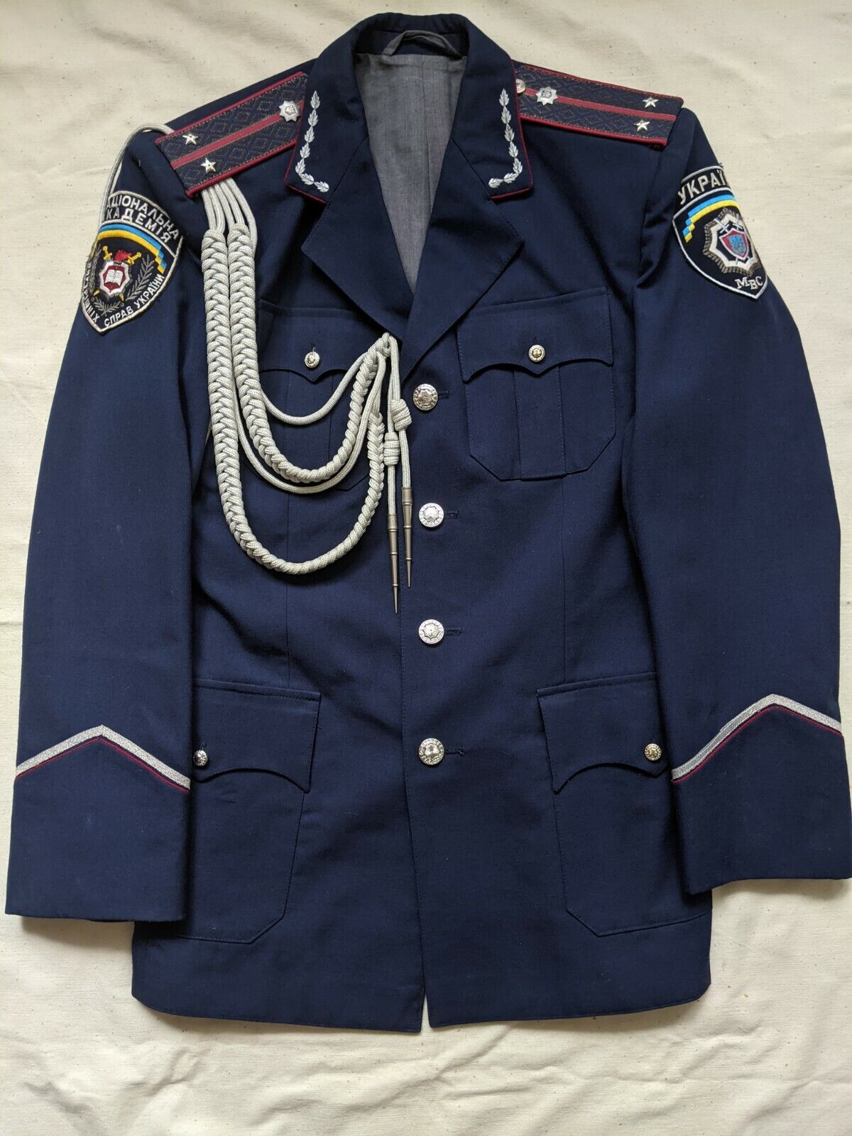 Vintage police parade uniform jacket tunic Ukraine militia