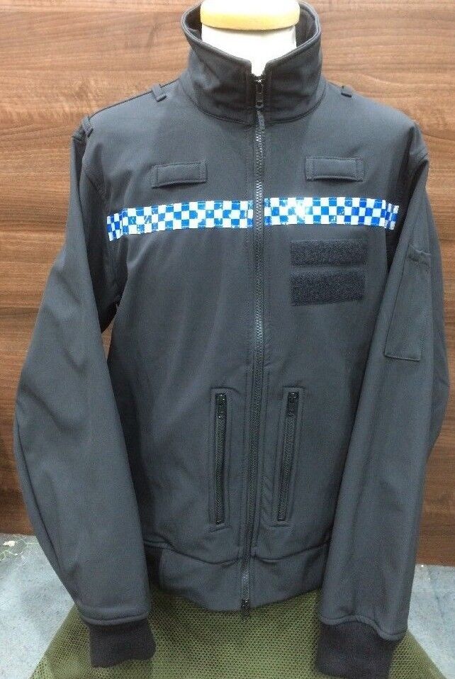 Genuine Ex Police Issue Black Windproof Soft Shell Jacket Grade 1 Various sizes 
