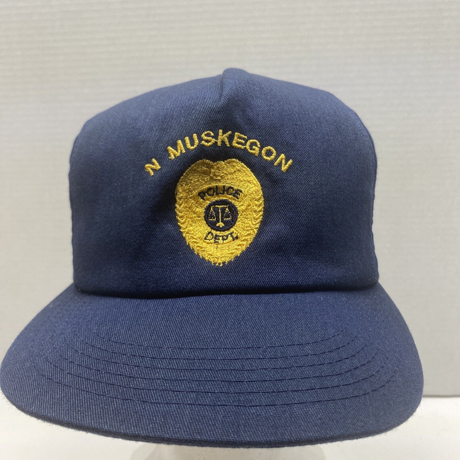 Vintage N Muskegon Police Hat/Cap Galls Snapback Roger Shield