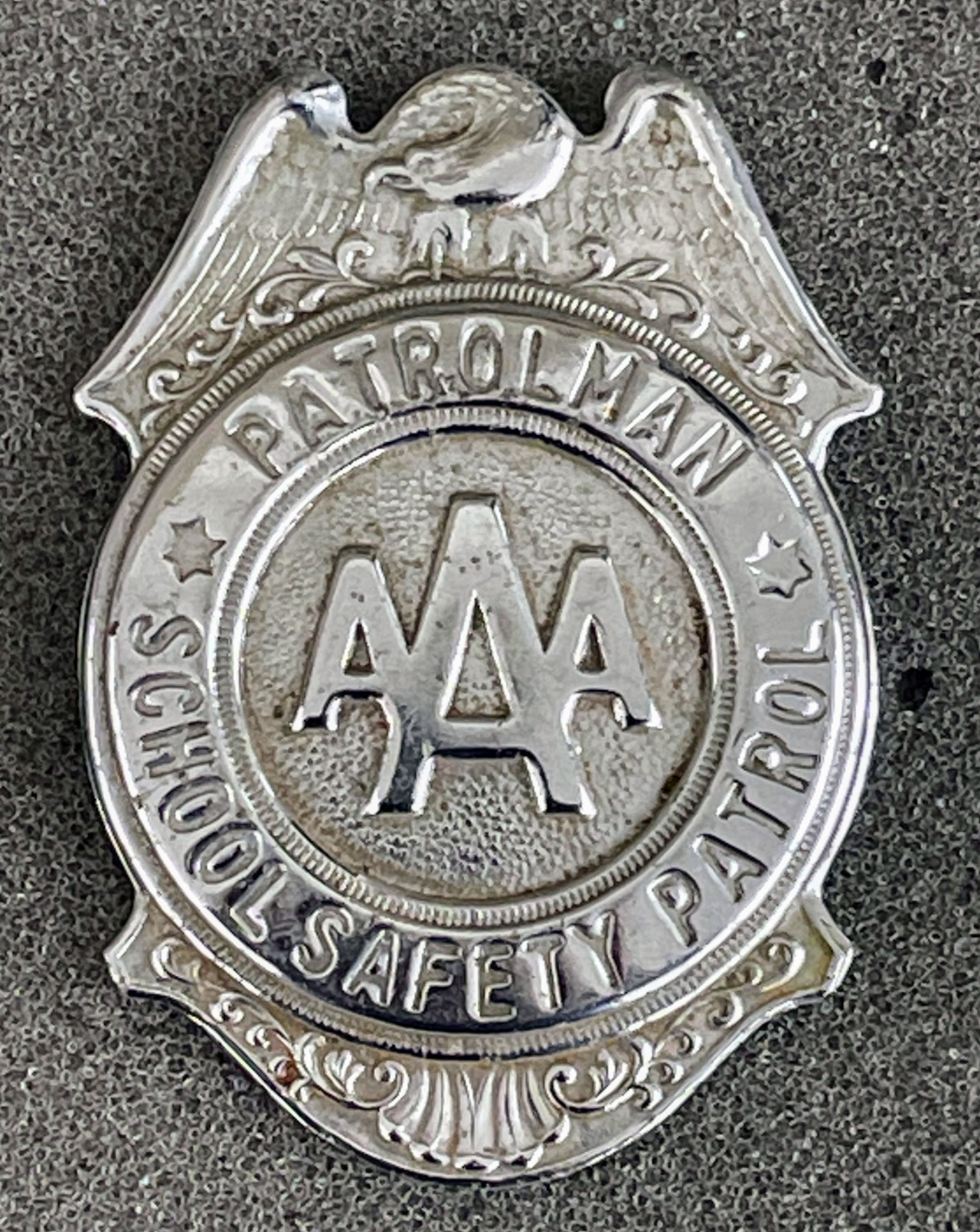Vintage Badge AAA School Safety Patrolman Original Old Collectible Badges 