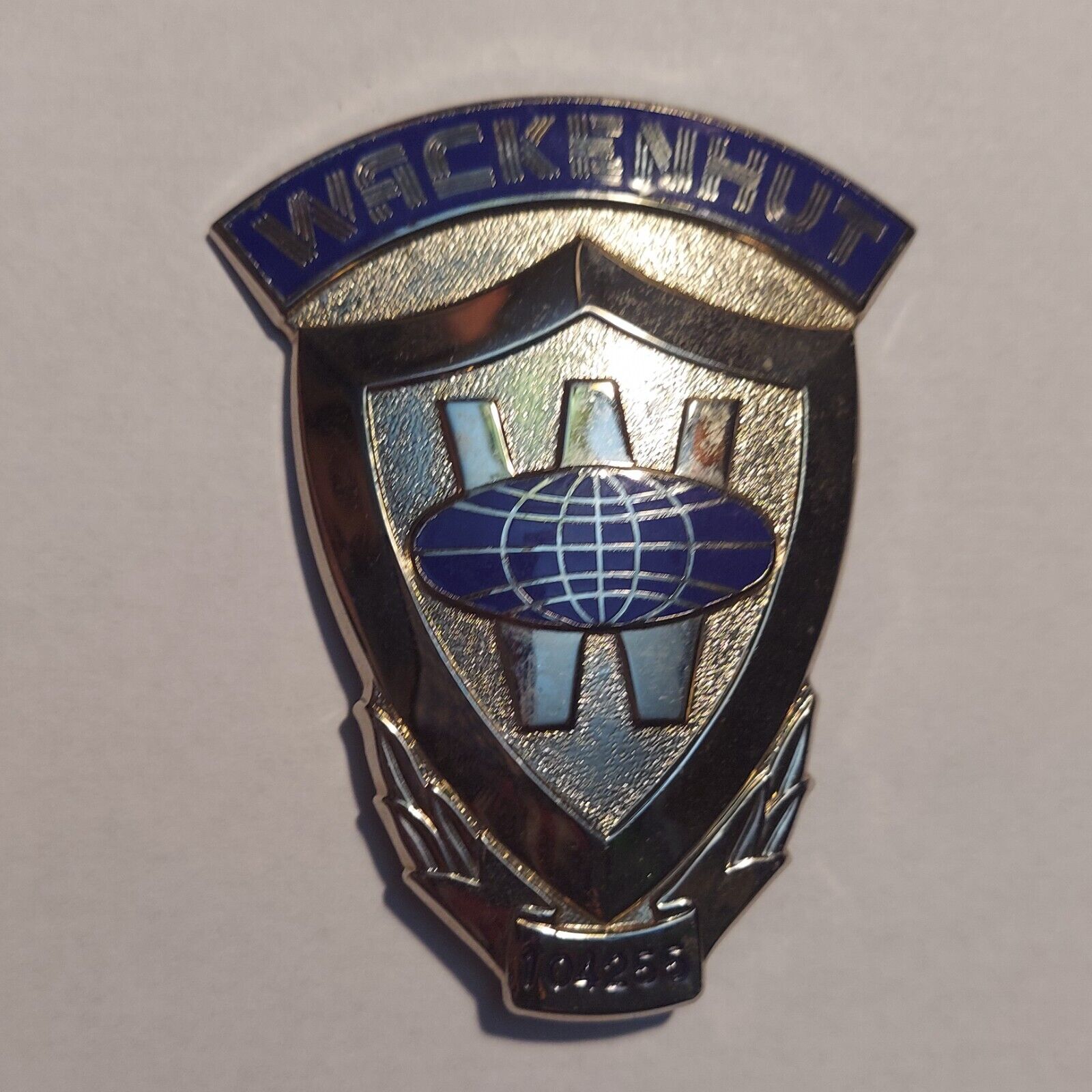 Wackenhut Security Badge Obsolete  104255 Numbered with  