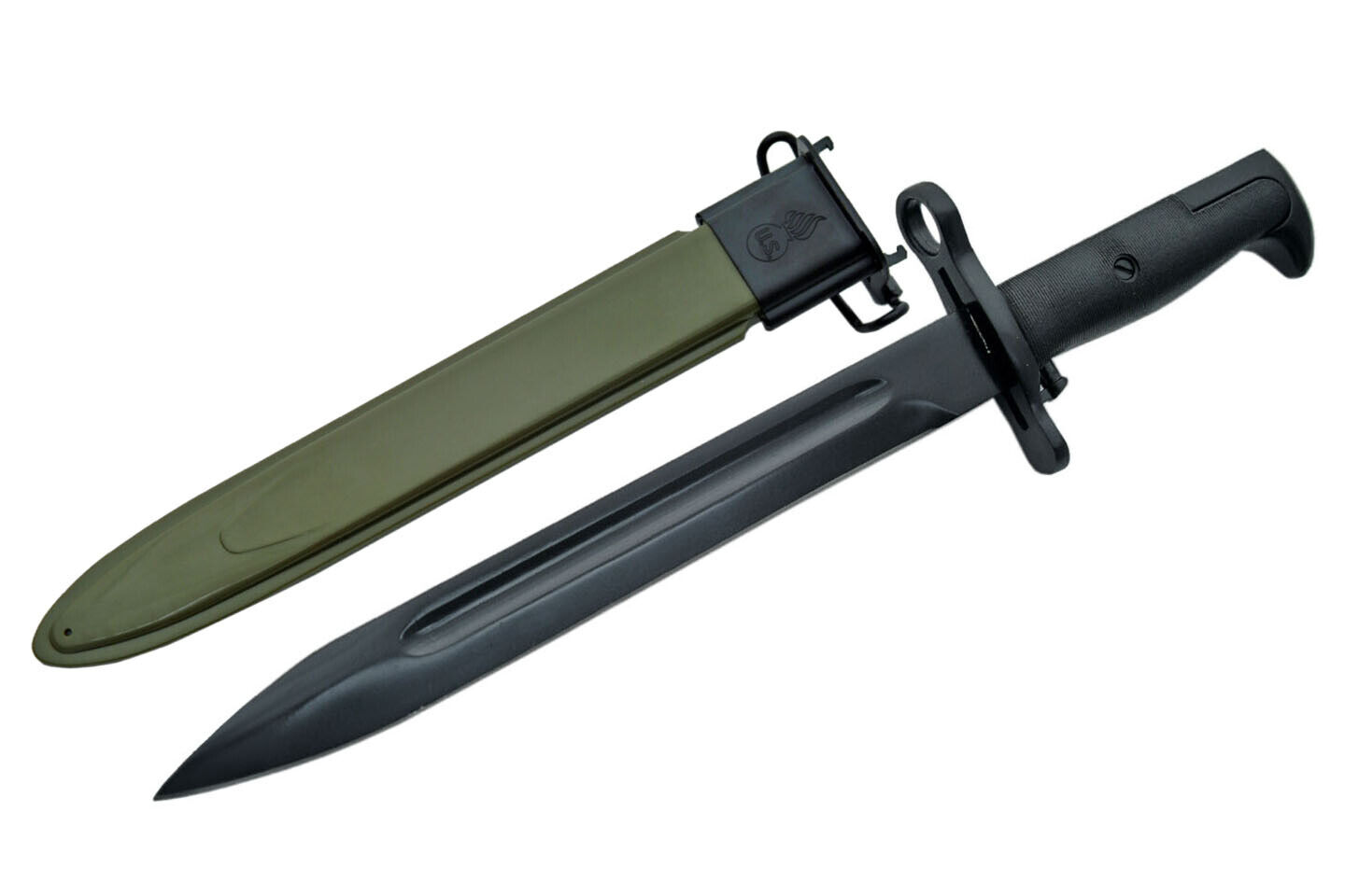M1 Bayonet Military Stainless Steel Knife Army Marines w/ Scabbard 15.75