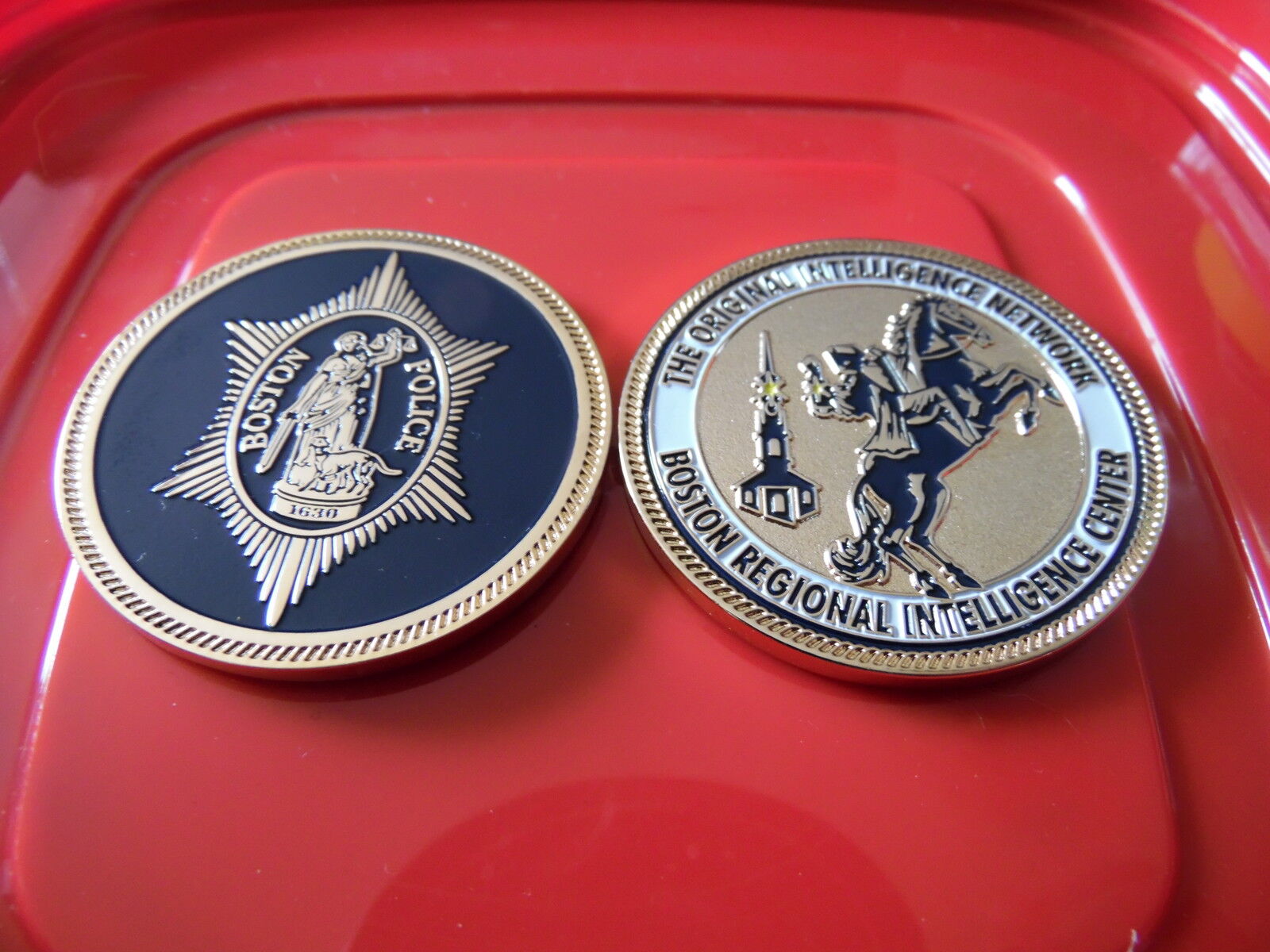 Boston Police Regional Intelligence Center Challenge Coin