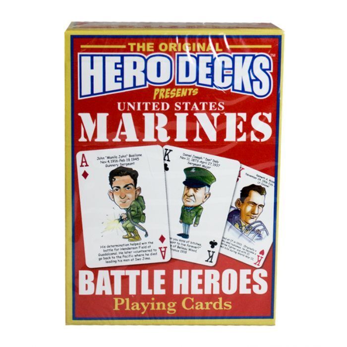 NEW U.S. Marines Battle Heroes Hero Deck Poker Size Playing Cards 52 Heroes