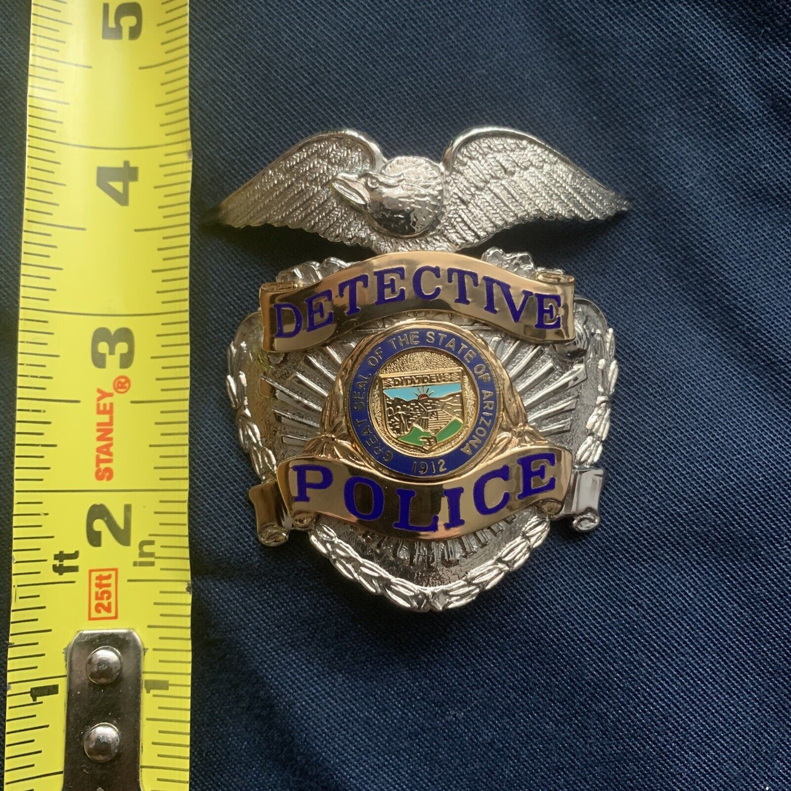 Arizona police Detective hat badge Obsolete