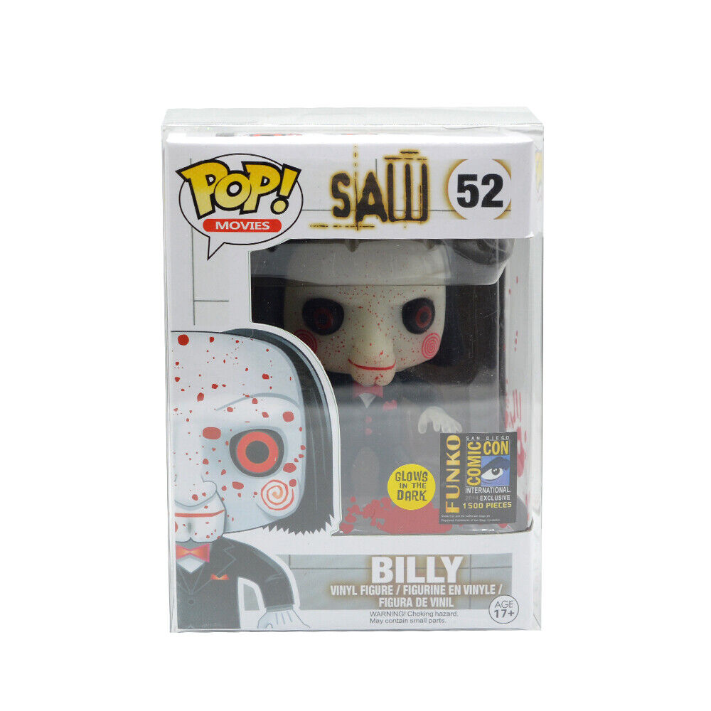 Funko Pop Movies Saw #52 Billy Bloody GITD SDCC Exclusive Figure With Protector