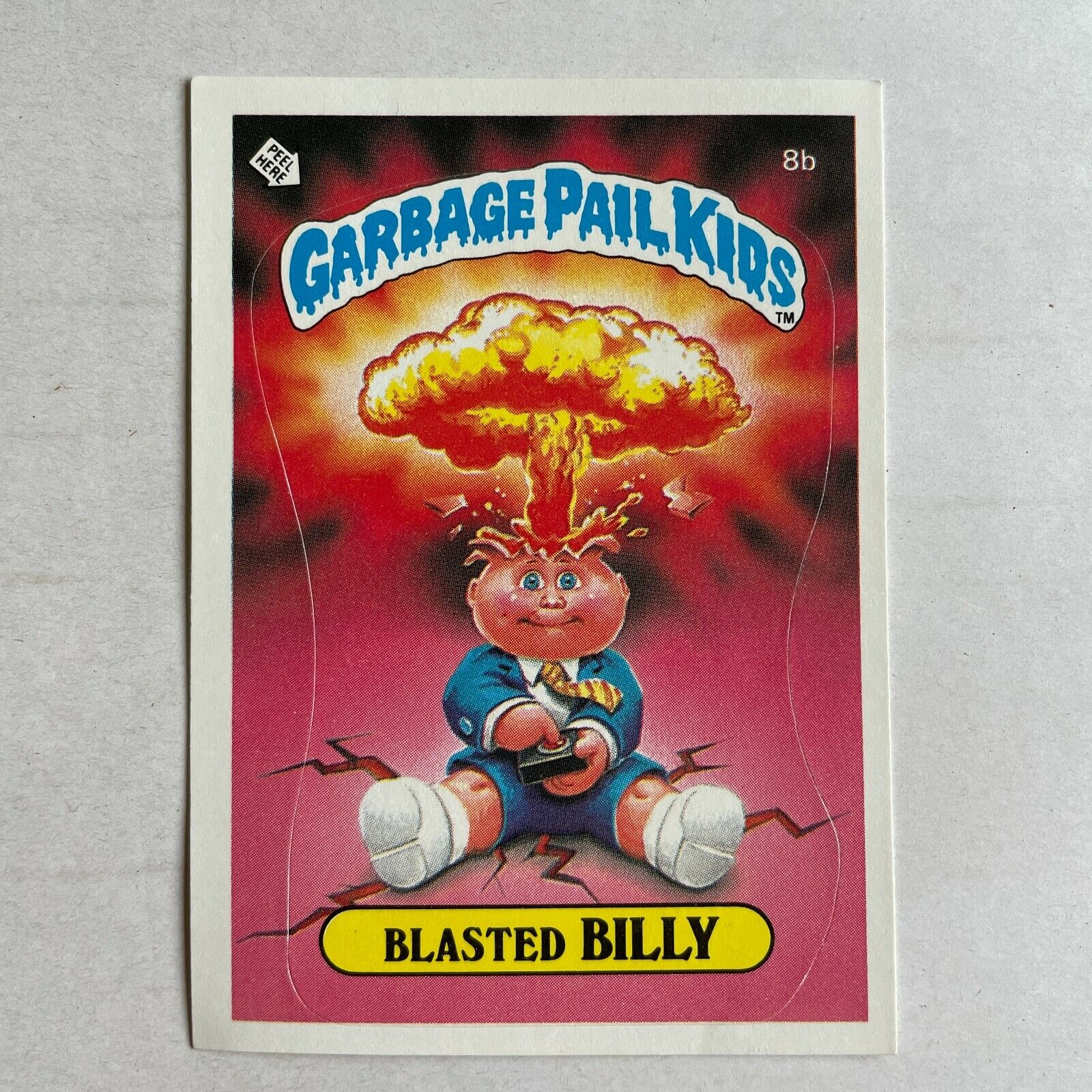 Garbage Pail Kids Series 1 Blasted Billy 8b Checklist Matte GPK 1985 Topps EX