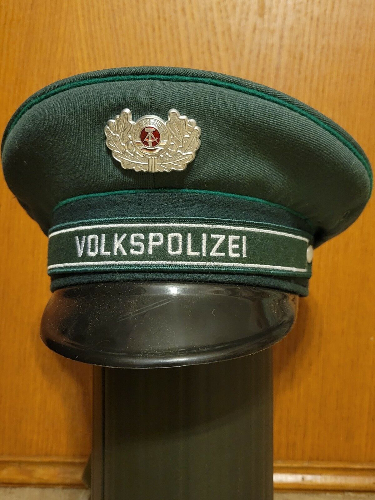 German Polizei Officer Hat Visor Cockade Insignia Size 57 Vintage VOLK POLICE 