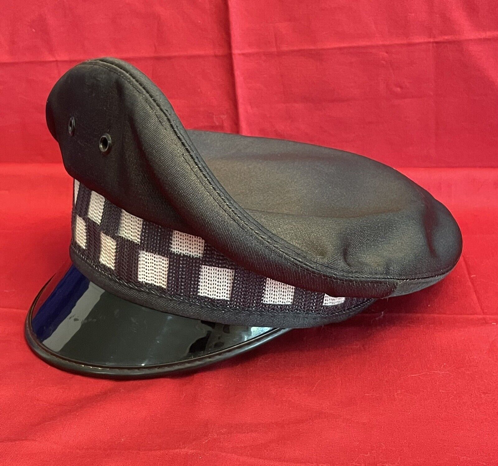 Vintage Retired Chicago Police Uniform Dress Hat w/ Checker Hatband 7 1/8