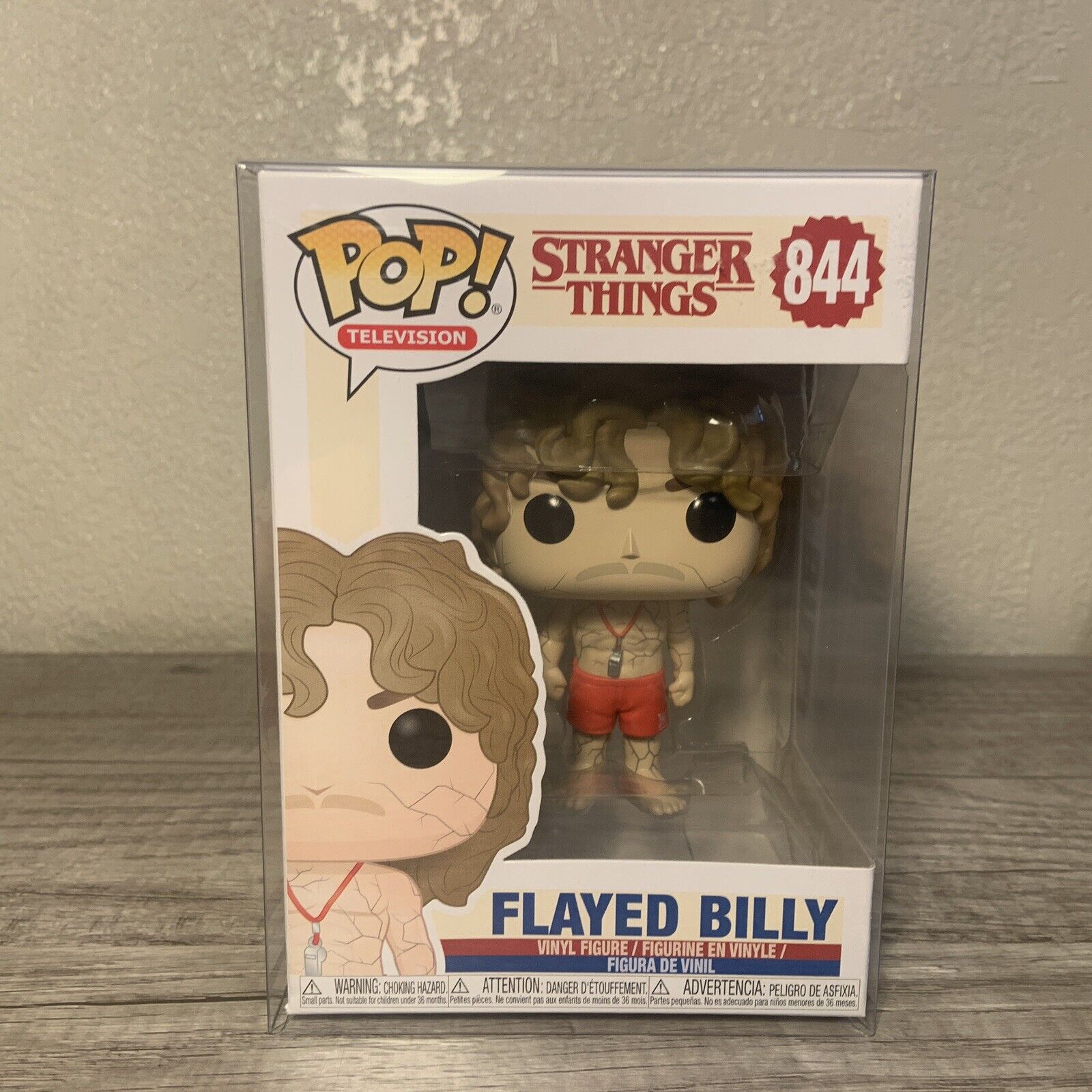 Funko POP Flayed Billy Stranger Things #844 Mint With Soft Protector