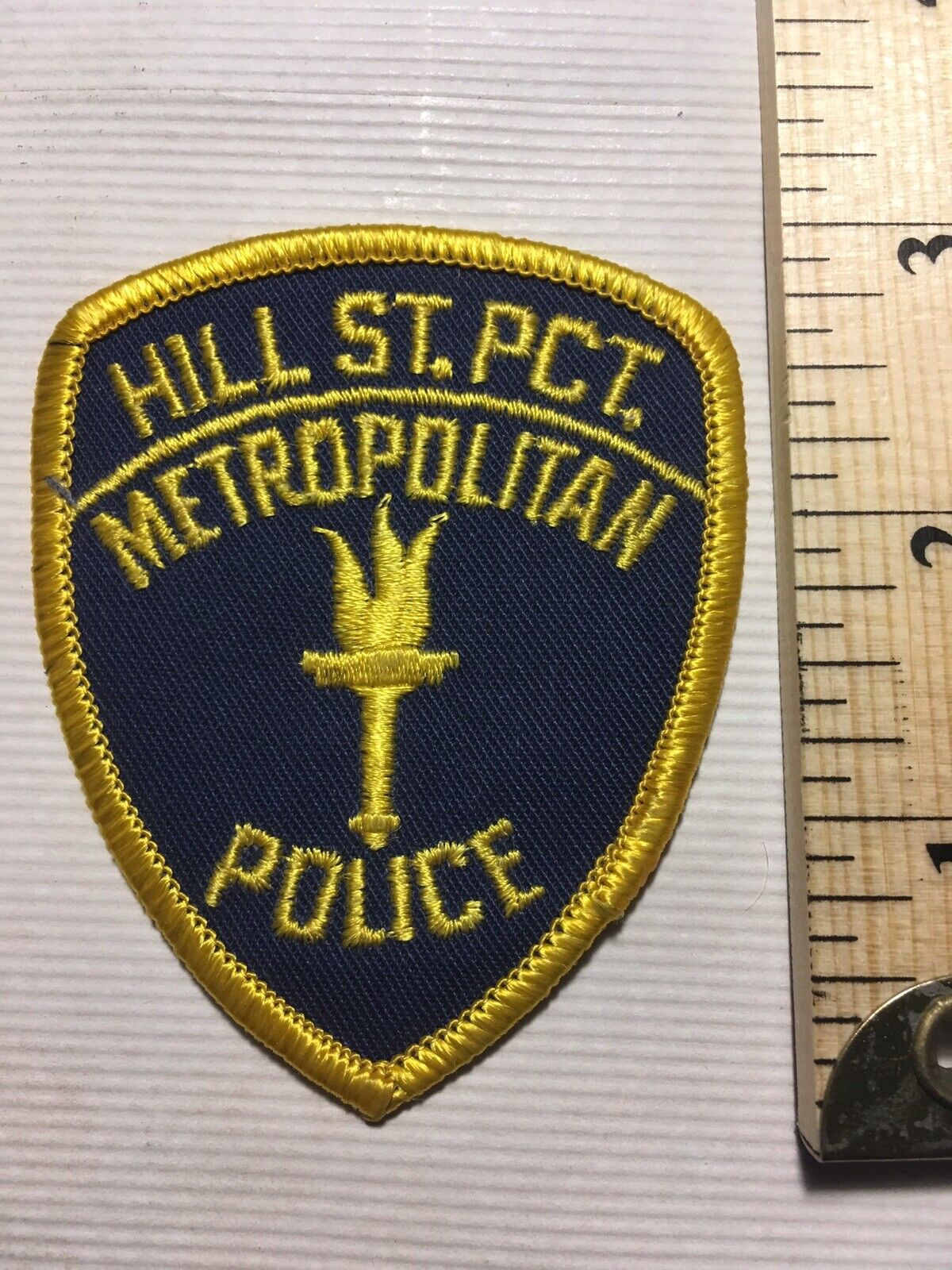 NOS Vintage HILL ST. Embroidered POLICE Jacket PATCH Hill Street BLUES Precinct