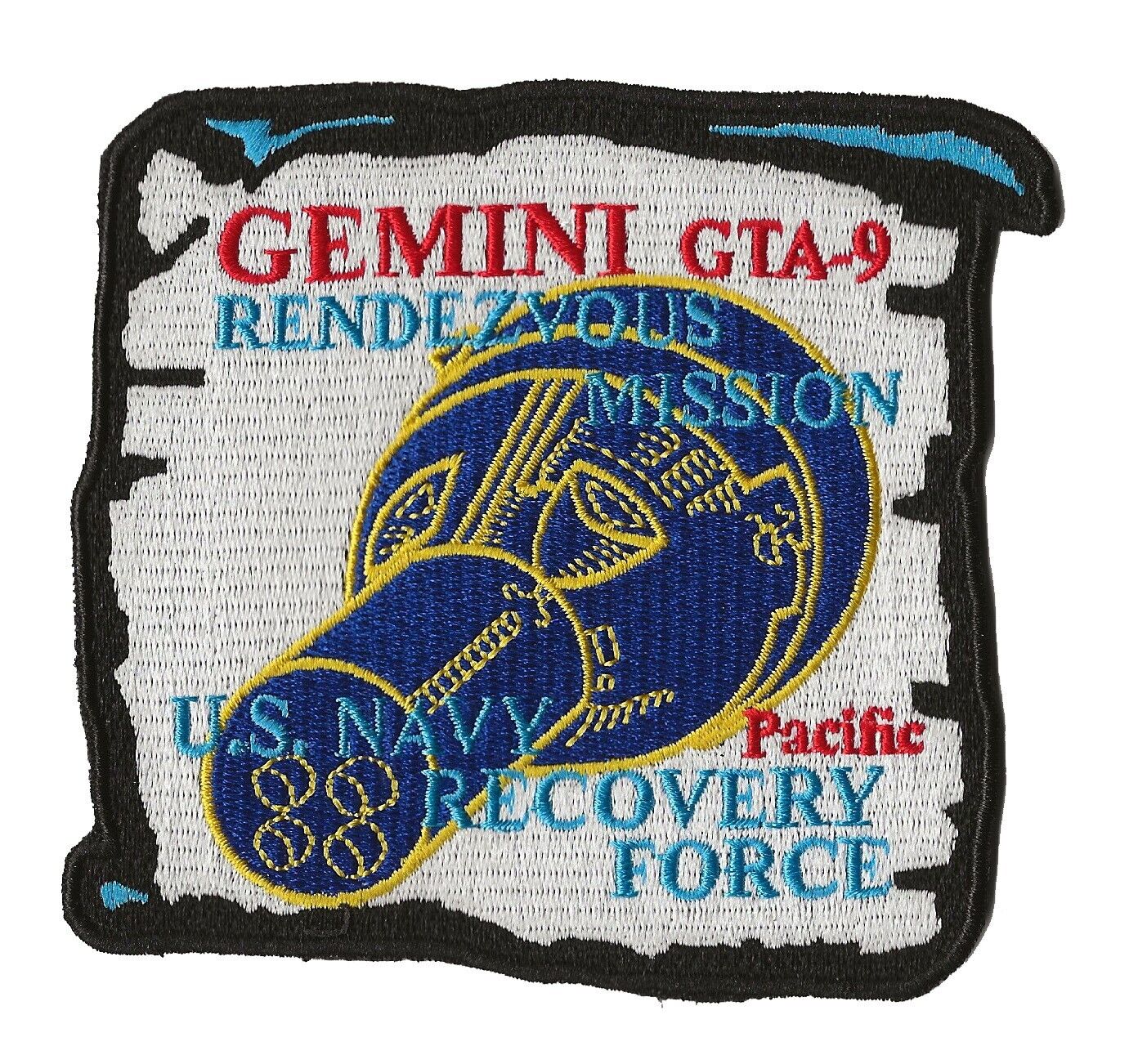 NASA Gemini 9 GTA-9 space US Navy ship Pacific recovery force patch