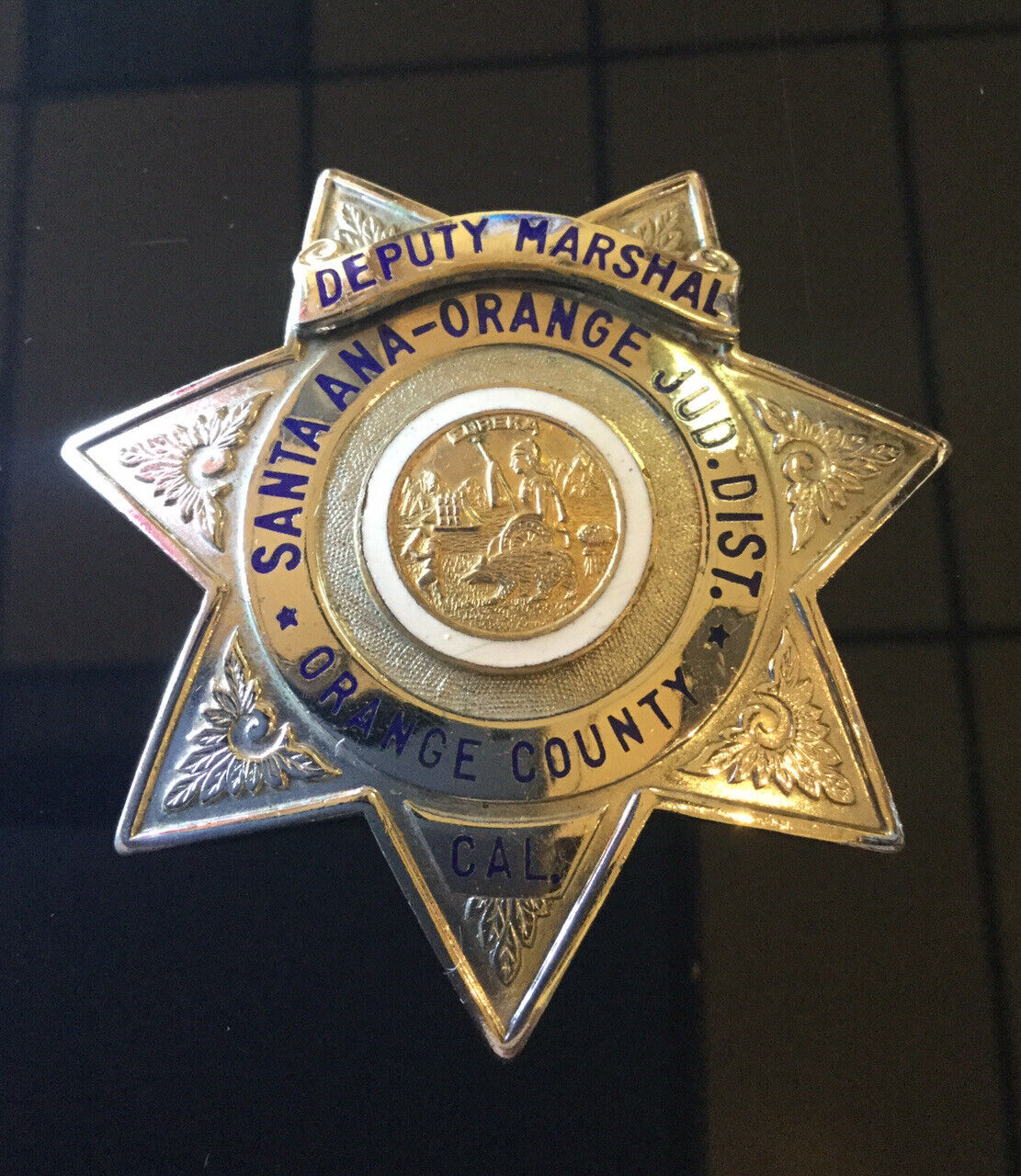 Vintage Obsolete Orange County Deputy Marshal Santa Ana - Orange Judicial Dist.