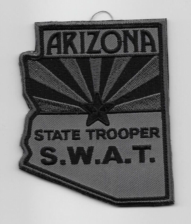 Gray Black State Shaped Arizona highway Patrol SWAT STATE police NEAT