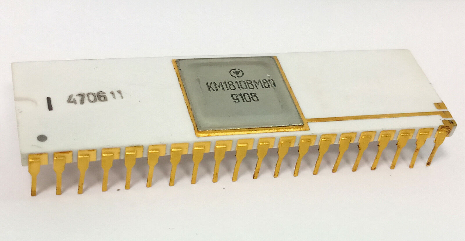 USSR Soviet Russian Gold Ceramic Clone Intel 8089 I/O FPU 8080 CPU KM1810VM89