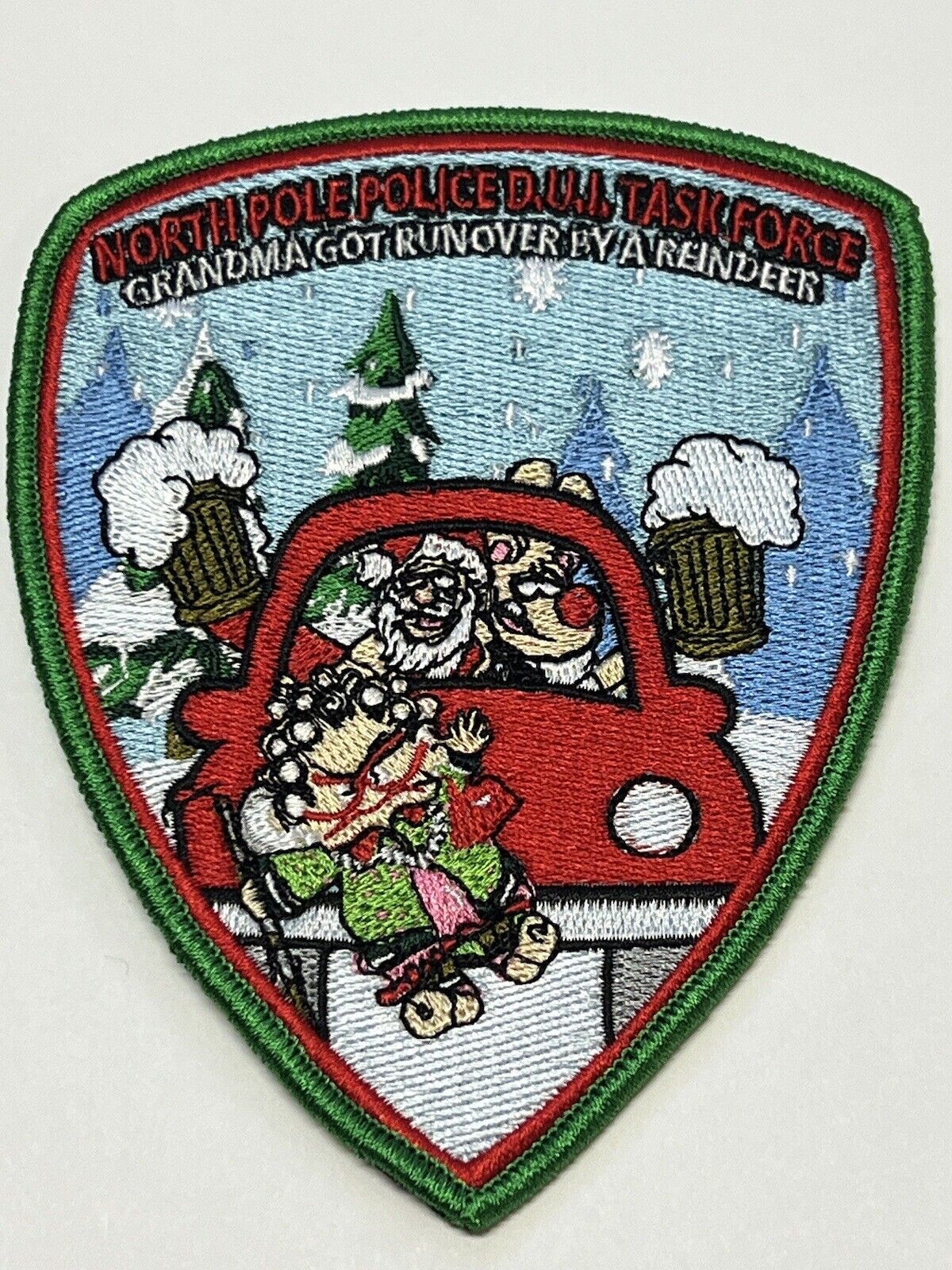 North Pole Police Department DUI Task Force Christmas Patch - Holiday Novelty