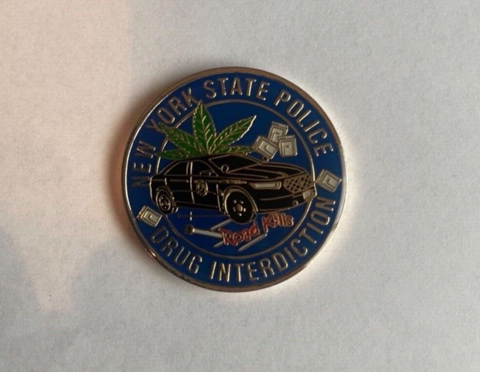 Law Enforcement Challenge Coin, NY State Police Drug Interdiction Canine Unit.
