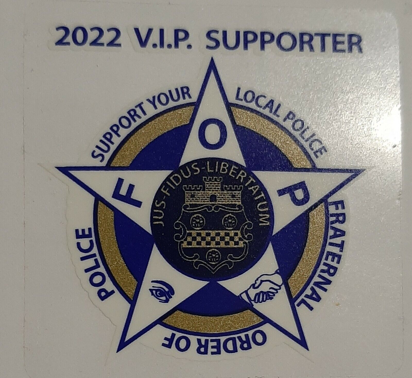2022 Police VIP Supporter Decal Stickers (12 stickers)