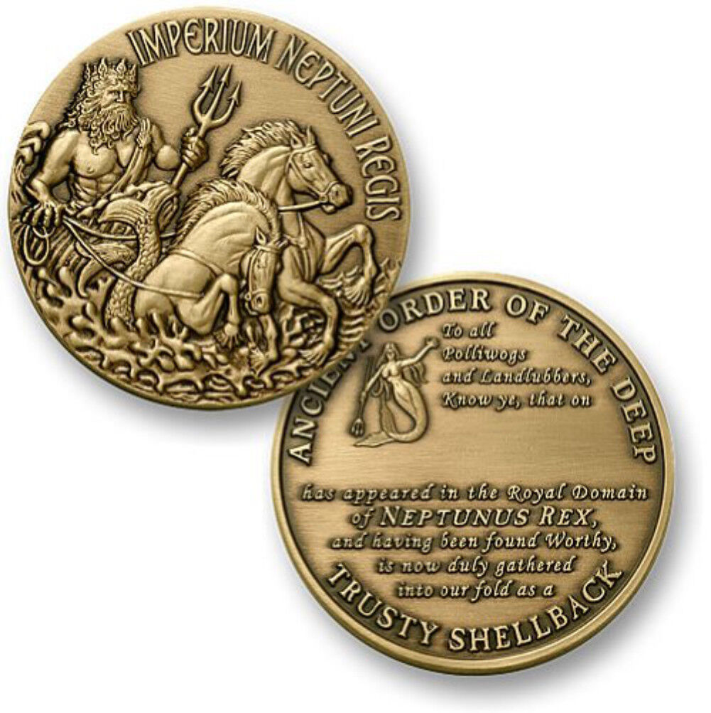 NEW U.S. Navy Trusty Shellback Challenge Coin.