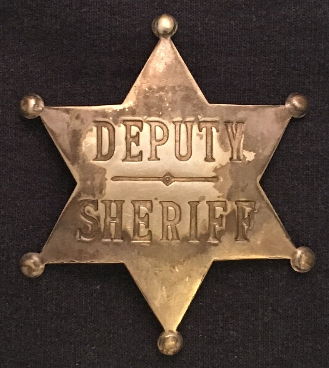 Early Obsolete Deputy Sheriff badge Hallmarked S.G. Adams Stamp & Sty. Co.