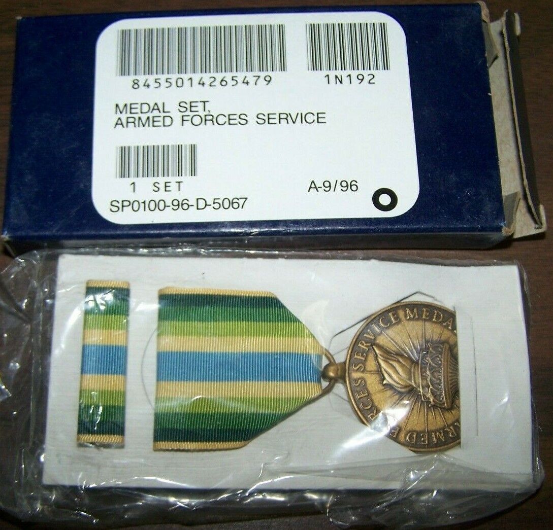 U.S. MEDAL, ARMED FORCES SERVICE, FULL SIZE, U.S. ISSUE *NICE*        