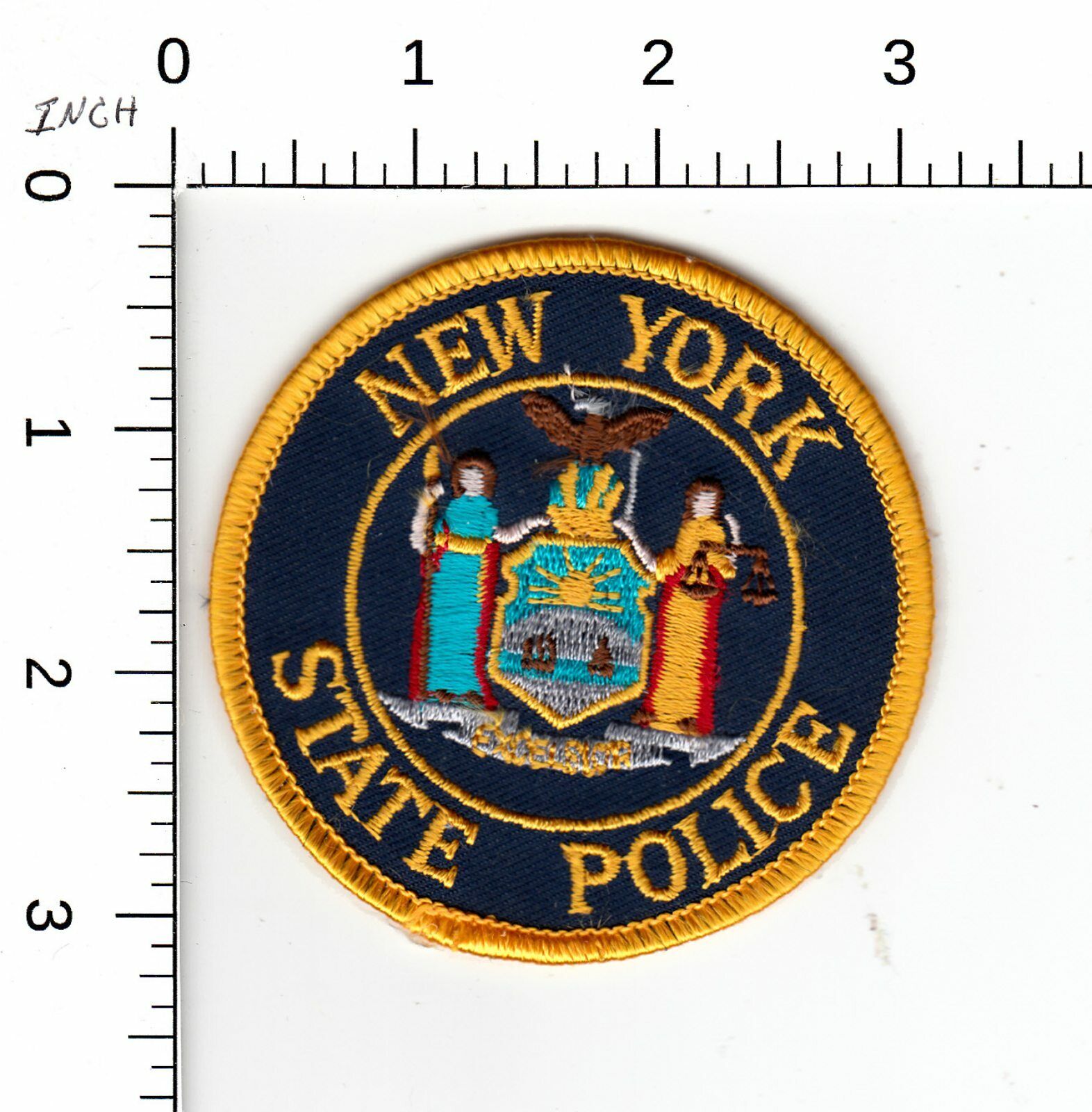 NEW YORK STATE POLICE CIRCLE HAT VEST STYLE PATCH NY c 