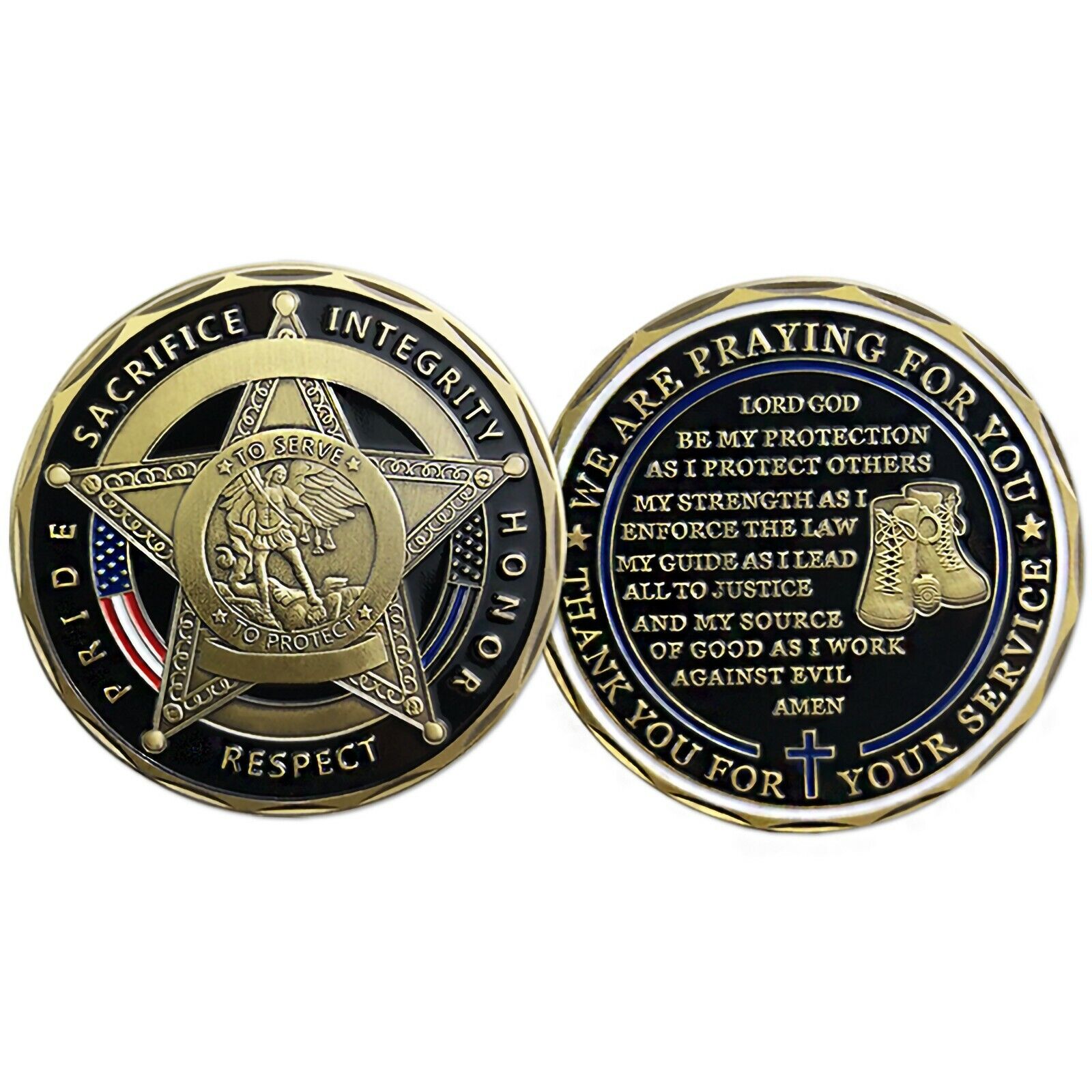 Law Enforcement Challenge Coin Sheriff Five Pointed Star Featured Officers Gift