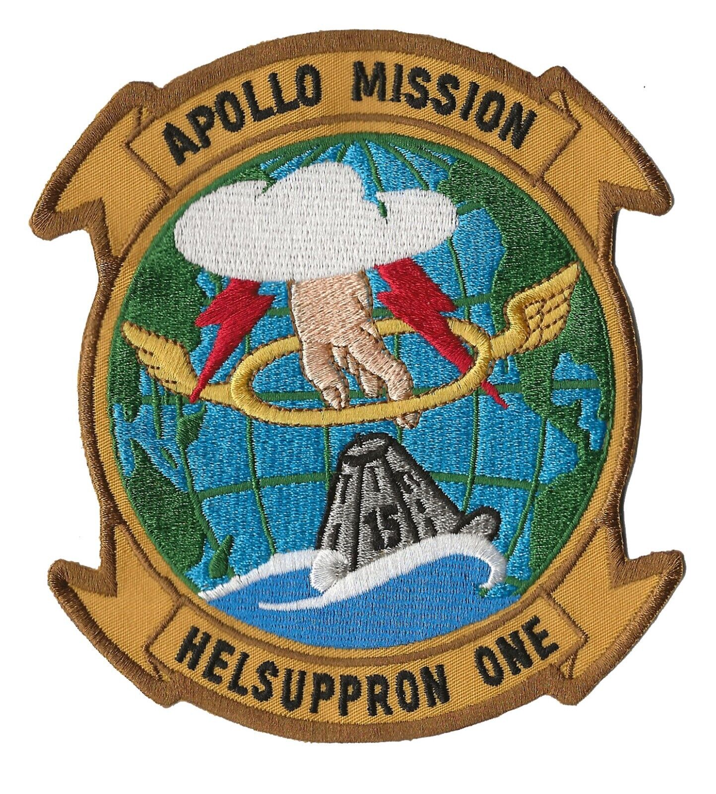 Apollo 15 HELSUPPRON US Navy helicopter NASA space recovery force ship patch
