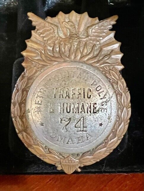 Omaha Metropolitan Police Badge , Vintage, Early 1910-1930