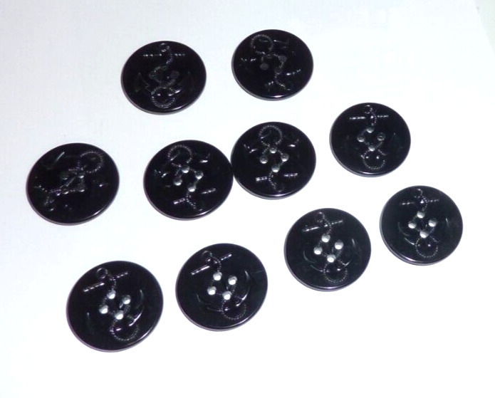 10 US Navy 1 1/2  Pea Coat Buttons