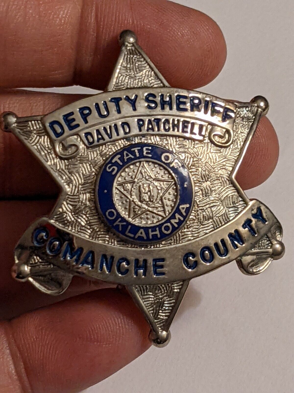 Obsolete Oklahoma Comanche County Deputy Sheriff Pin-on  Badge