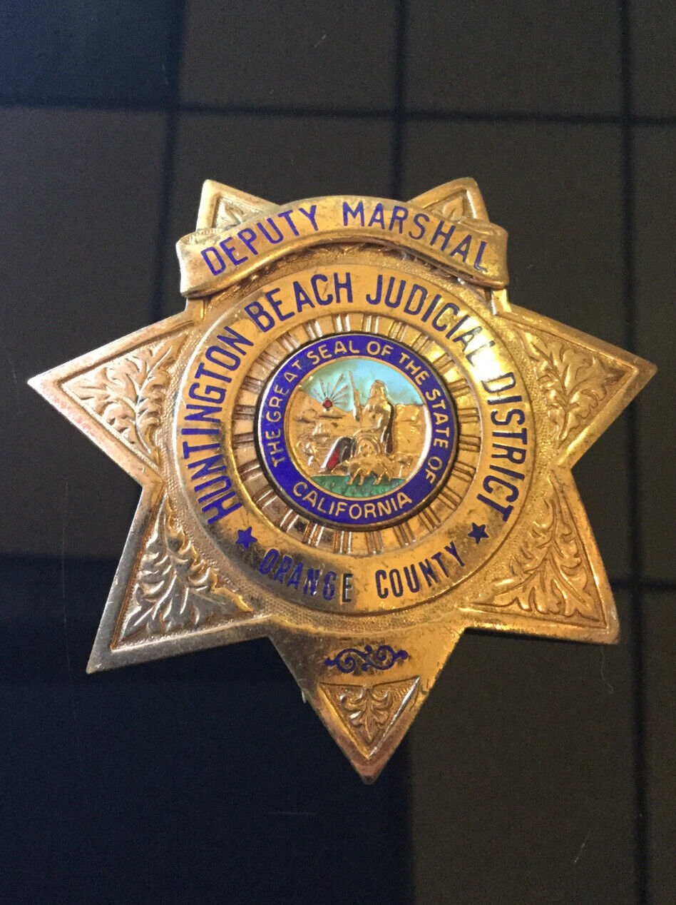 Vintage Obsolete Orange County Deputy Marshal Huntington Beach Judicial Dist.