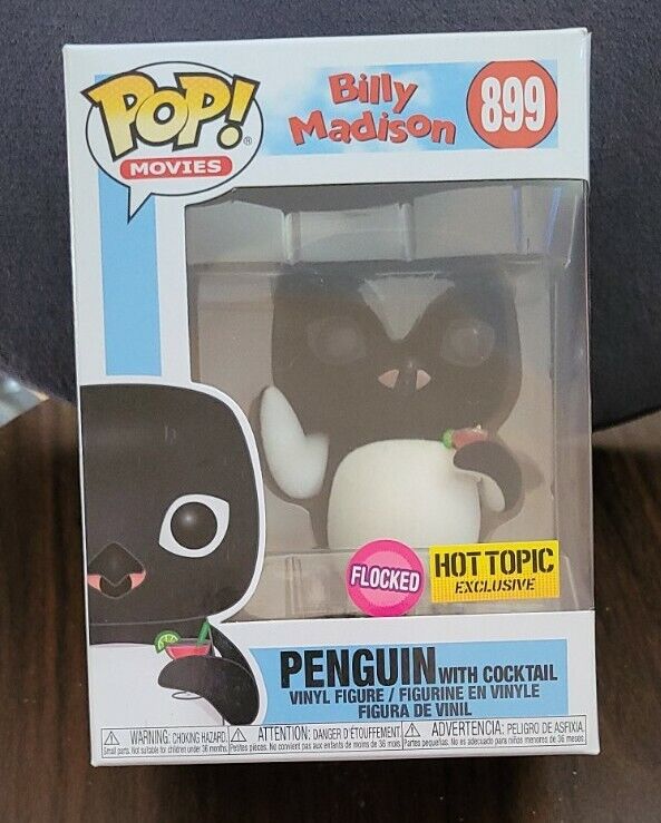 Funko Pop Billy Madison Penguin with Cocktail (Flocked) Hot Topic Exclusive